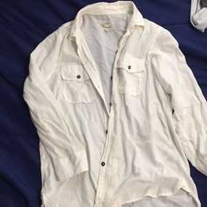 Sheer White Button Up